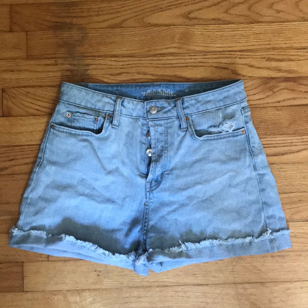 High wasted mom jean shorts